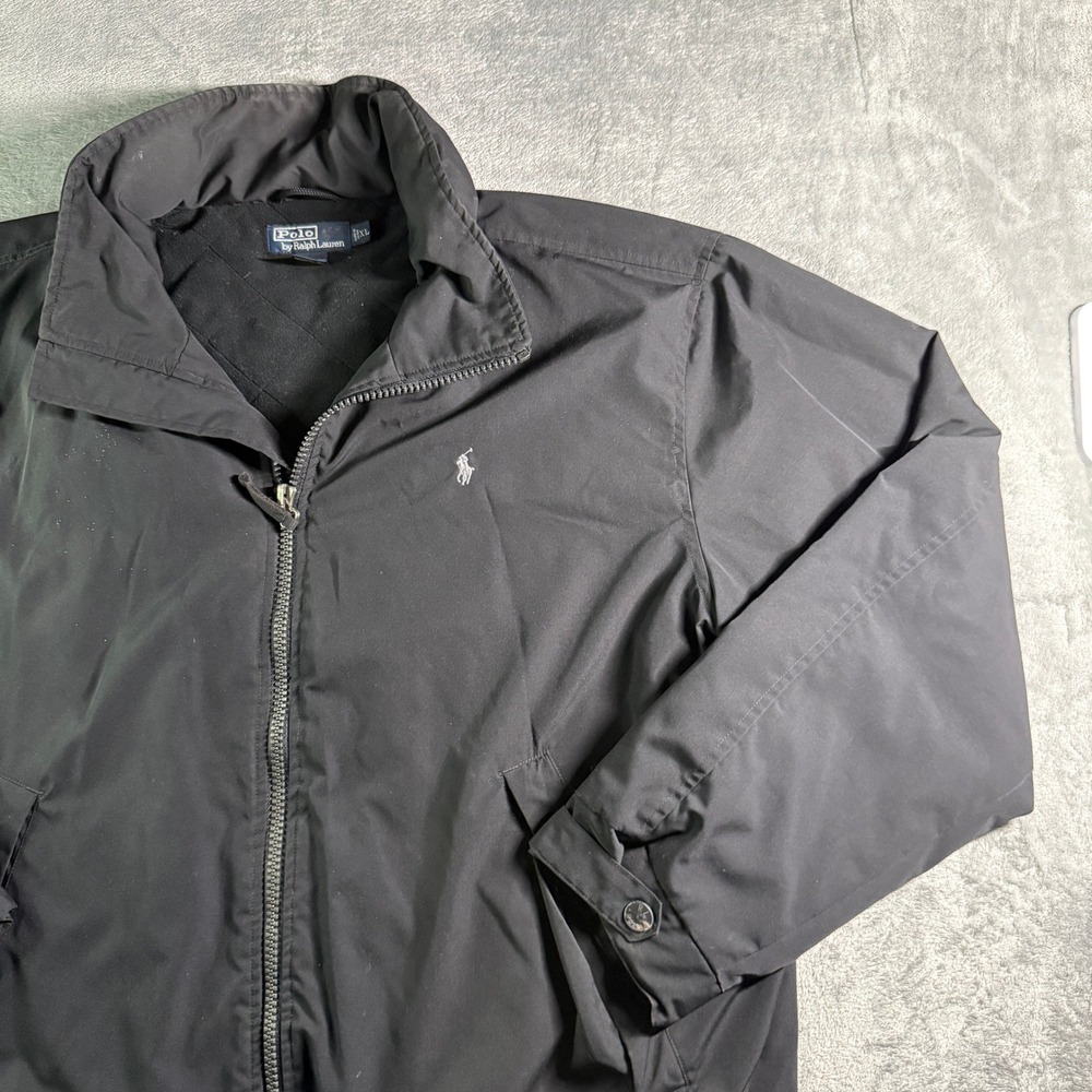 Polo Ralph Lauren Fleece Lined Quilted Bomber Jacket Mens XL Black